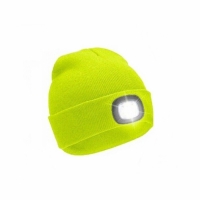 Caciula unisex cu LED reincarcabil, galben, marime universala, Vivo BB-HL168